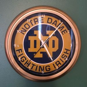 Norte Dame Wall Clock 12”